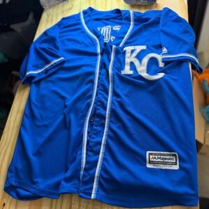 Kansas City Royals Alcides Escobar #2 Majestic MLB Jersey • Blue
